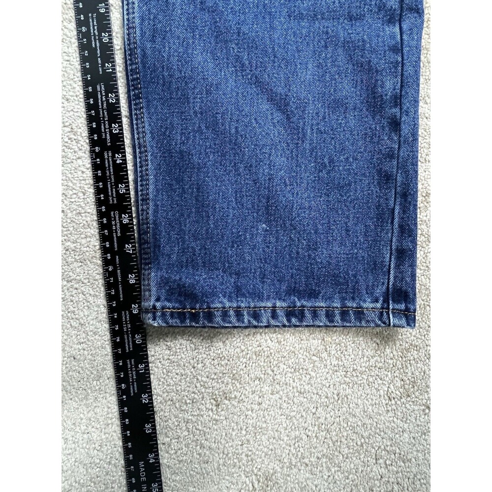 Levi's 505 Regular Fit Straight Leg Denim Blue Jeans Mens Size 42 x 29.5 EUC - Picture 10 of 11